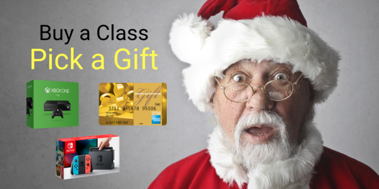 Buy a Class and Pick a Gift.  Training Deals for December 2018